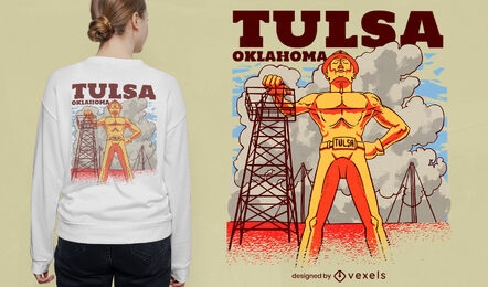 Diseño de camiseta Tulsa Oklahoma