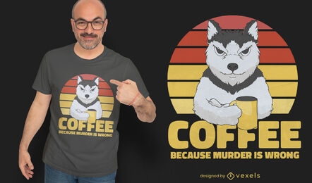 Kaffee- und Mord-T-Shirt-Design