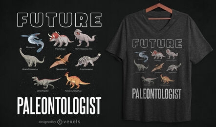 Design de camisetas para paleontólogos do futuro