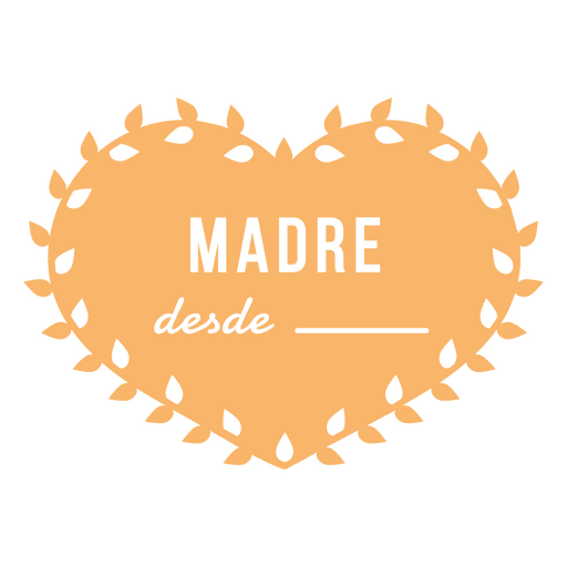 Citação em espanhol laranja personalizável Madre de Desenho PNG