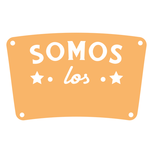 Customizable orange spanish quote somos los PNG Design