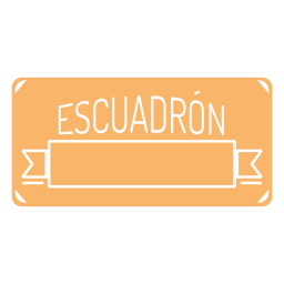Kundengerechtes orange spanisches Zitat Escuadron PNG-Design