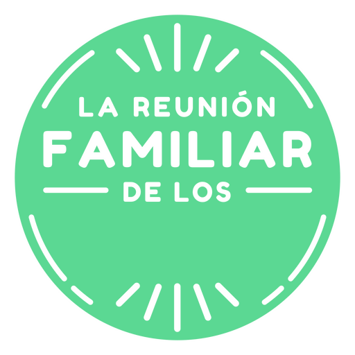 Citação em espanhol personalizável para reunião de família Desenho PNG