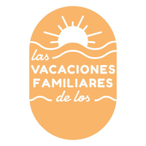 Cita naranja española de vacaciones familiares Diseño PNG