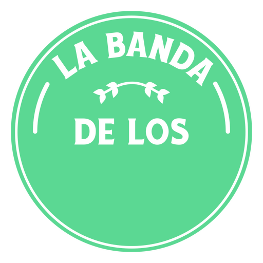 Citação espanhola verde personalizável la banda Desenho PNG