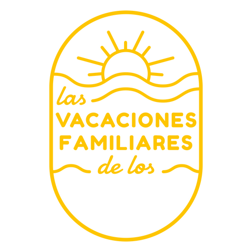 Citação personalizável espanhola de férias em família Desenho PNG