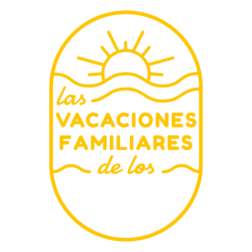 Family vacation spanish customizable quote PNG Design