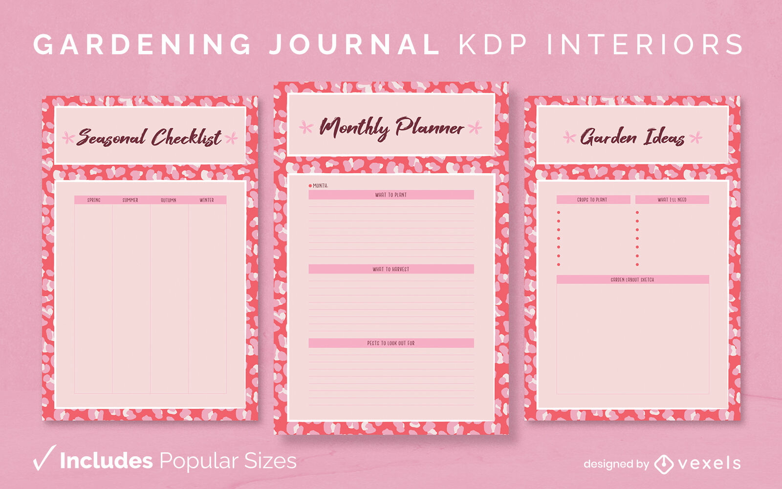 Gardening Journal Design Template KDP