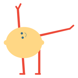 Lemon in yoga pose PNG Design