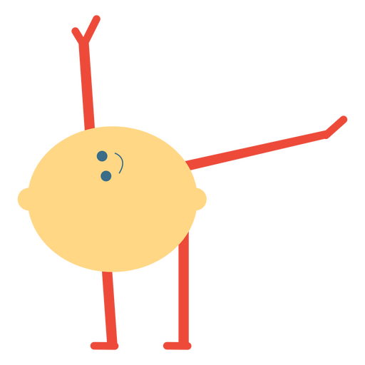 Lemon in yoga pose PNG Design