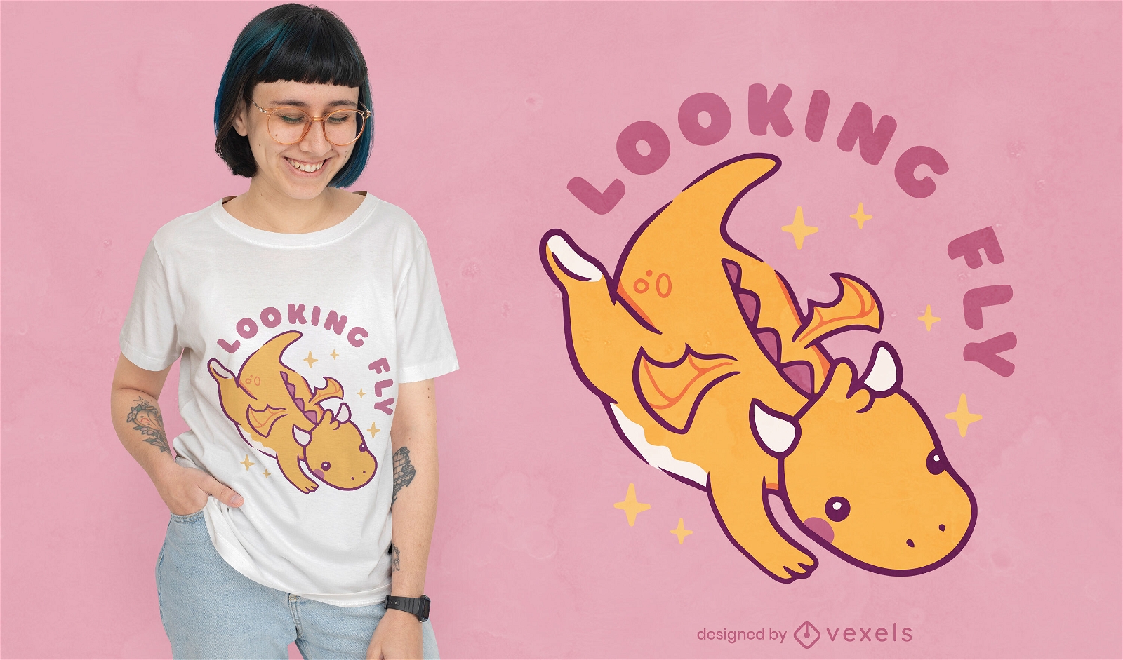 Diseño de camiseta baby dragon quote