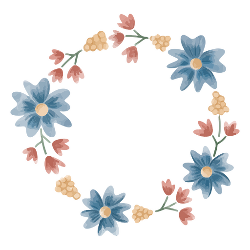 vintage floral wreath png