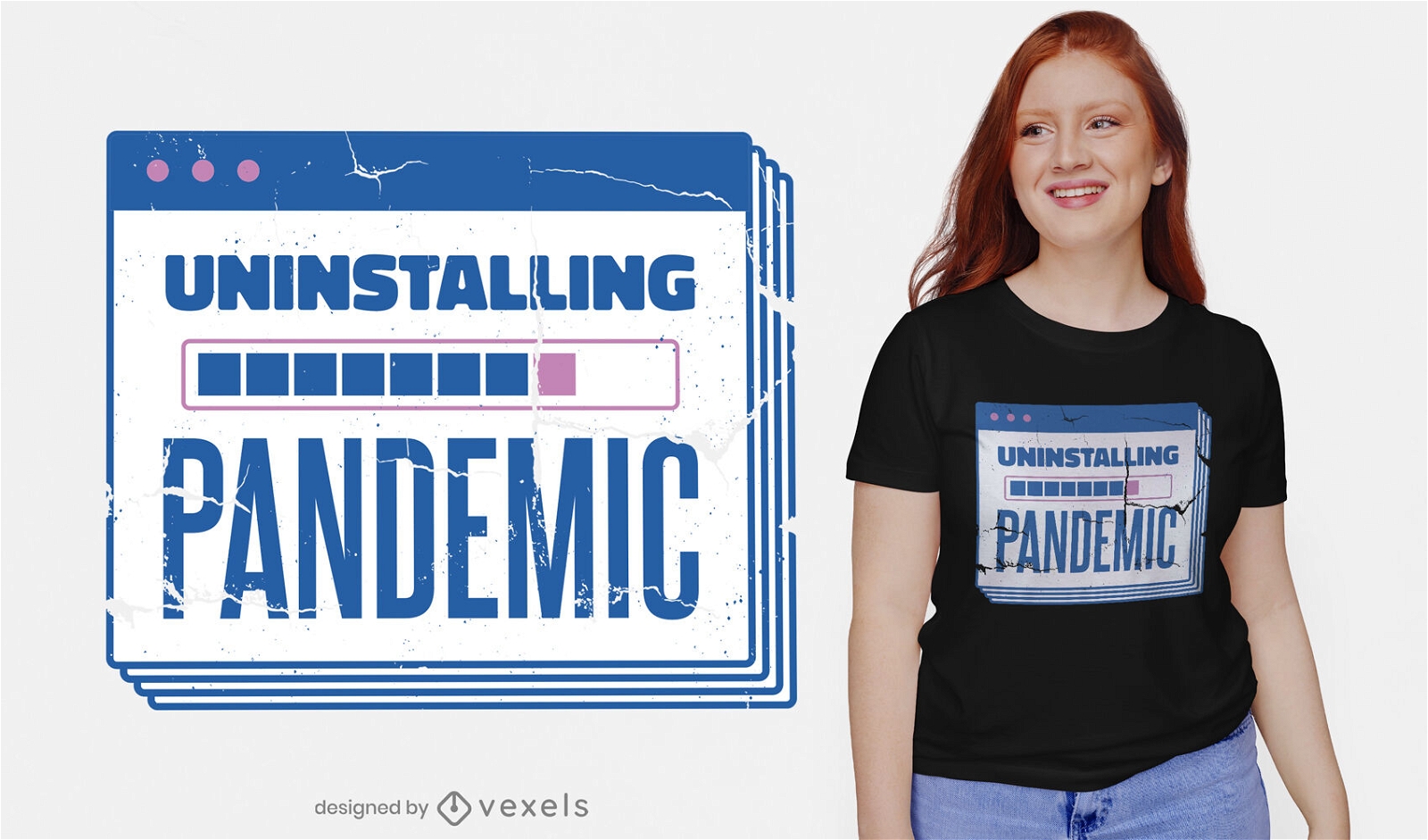 Diseño divertido de camiseta con cita de pandemia de covid 19