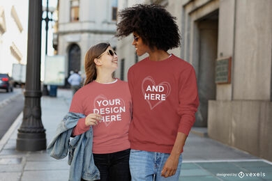 Couple in the street sweatshirt mockup