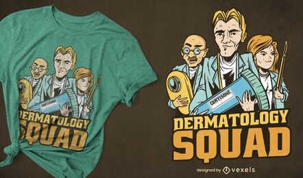 Diseño de camiseta Dermatology Squad