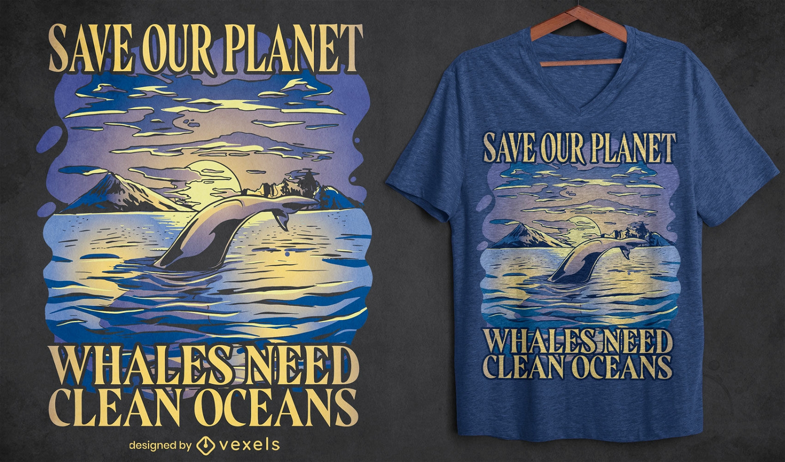 Speichern Sie Planeten-T-Shirt-Design