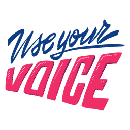Verwenden Sie Ihr Voice-Lettering-Zitat PNG-Design