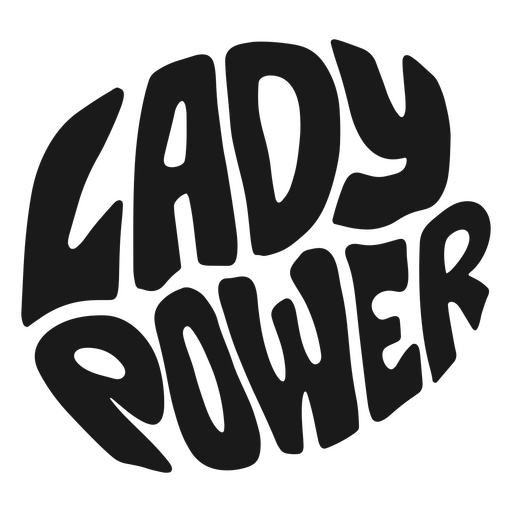 Lady-Power-Zitat in schwarz PNG-Design