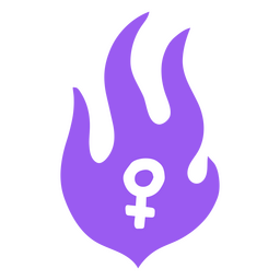 Feminismo chama roxa Desenho PNG