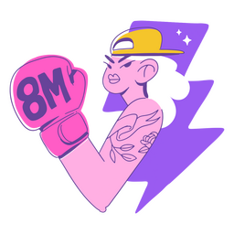 8M women's day character PNG Design Transparent PNG