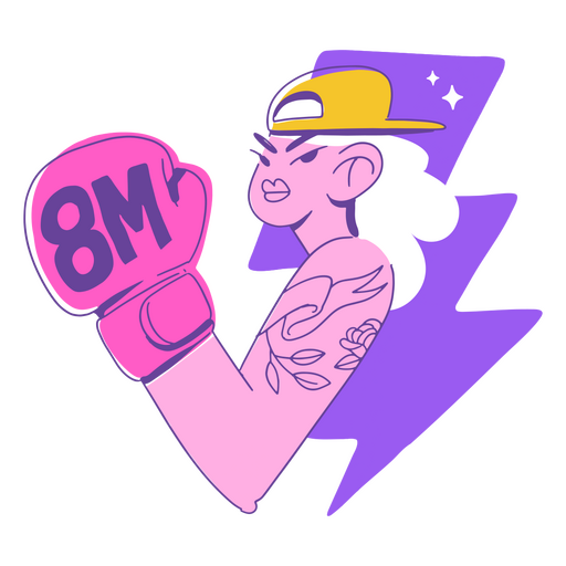 8M women's day character PNG Design