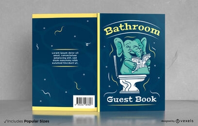 Elefante en diseño de portada de libro higiénico