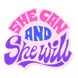 Cita de motivación para mujeres. Diseño PNG
