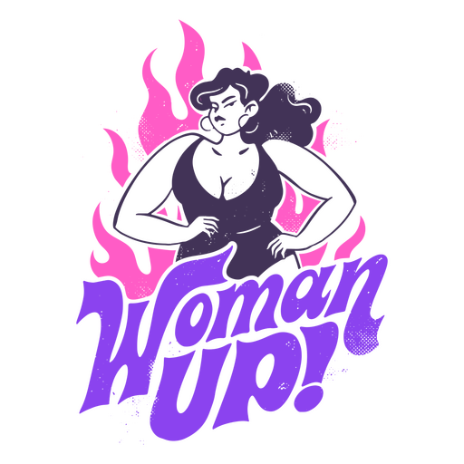 Woman up character PNG Design