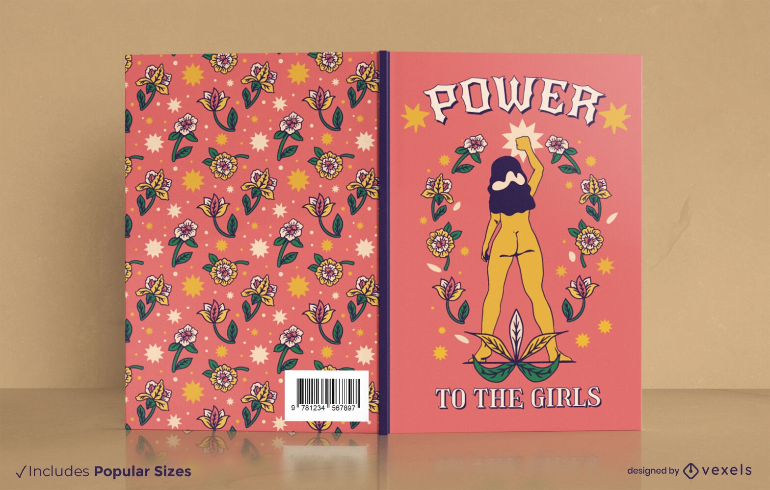 Design da capa do livro do poder feminino