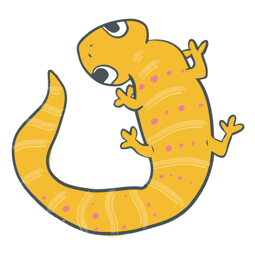 Salamander gelber Farbstrich PNG-Design