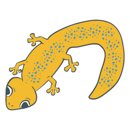 Salamander color stroke yellow PNG Design Transparent PNG