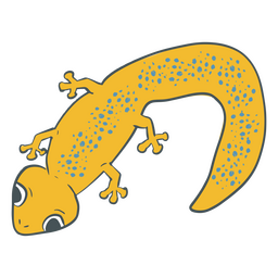 Salamander-Farbstrich gelb PNG-Design