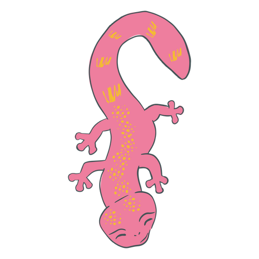 Salamander-Farbstrich rosa PNG-Design