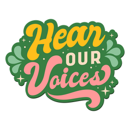 Escuche nuestras voces cotización de letras Transparent PNG