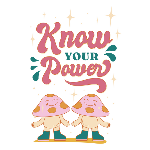 Know your power lettering quote PNG Design