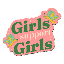 Mädchen unterstützen flaches Angebot für Mädchen PNG-Design