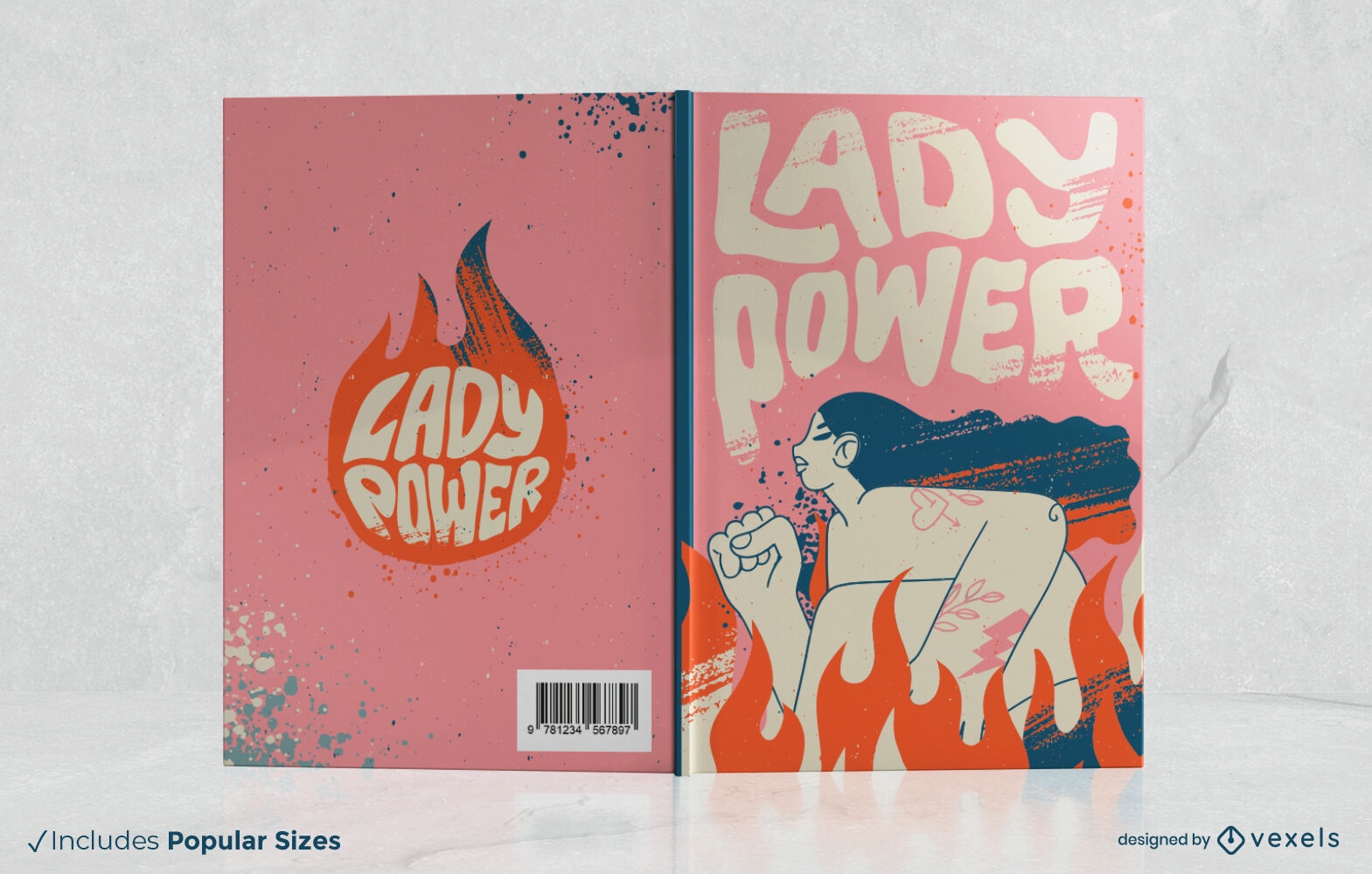 Design da capa do livro Lady Power