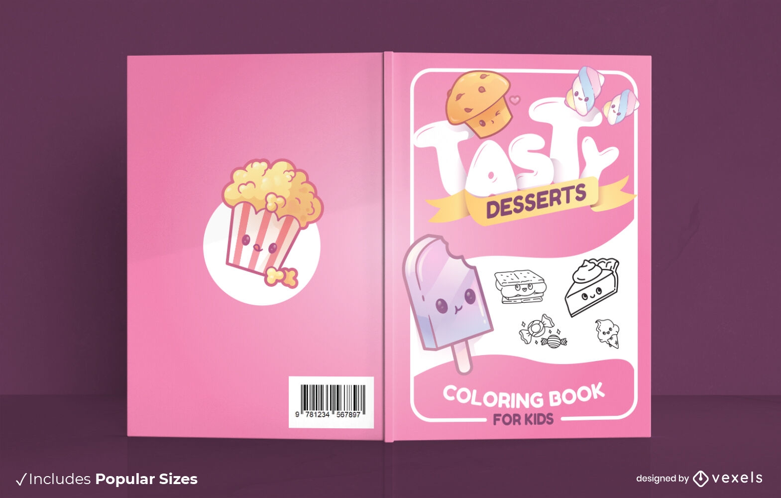 Leckere Desserts Buchcover-Design