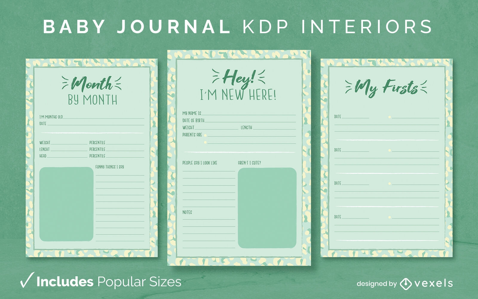 Babies journal template KDP interior design