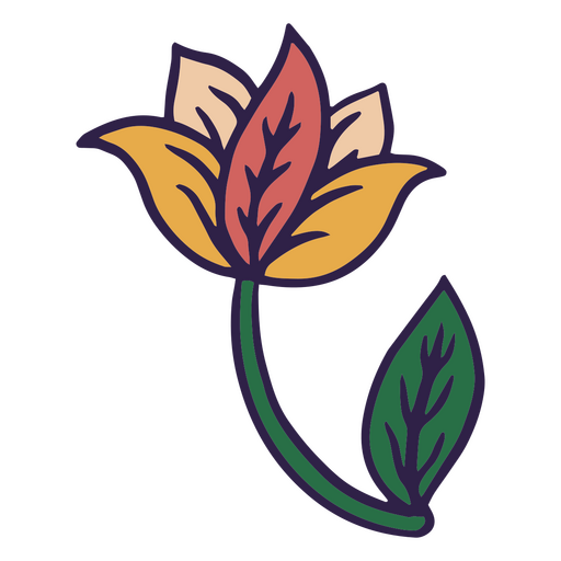 Blumenfarbstrich einfach PNG-Design