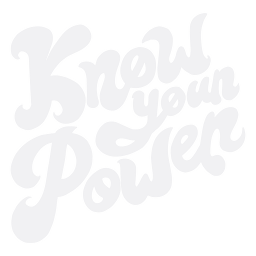 Cita de poder en letras blancas Diseño PNG