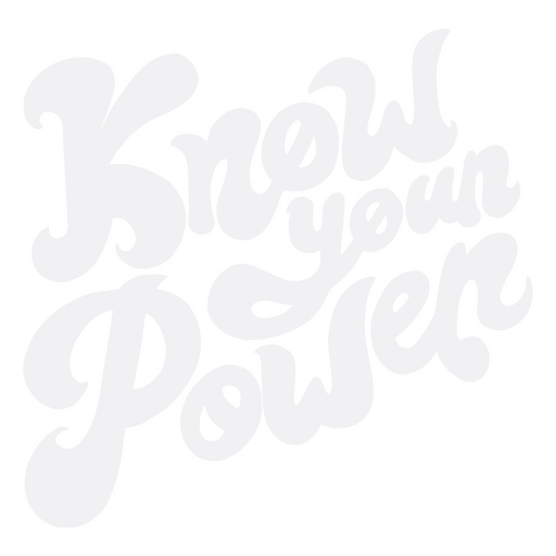 Power-Zitat in weißer Schrift PNG-Design