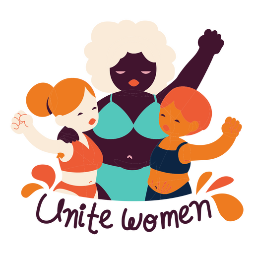 Feministische Frauenvielfalt PNG-Design