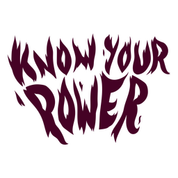 Women's day lettering quote know your power PNG Design Transparent PNG