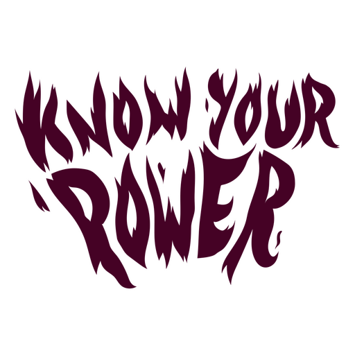 Women's day lettering quote know your power PNG Design