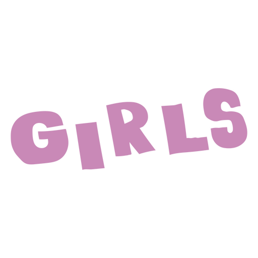 Palabra chicas en rosa Diseño PNG