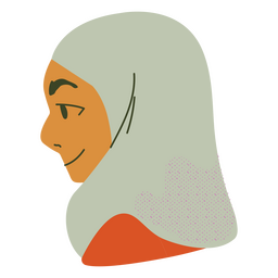 Perfil da mulher muçulmana Desenho PNG