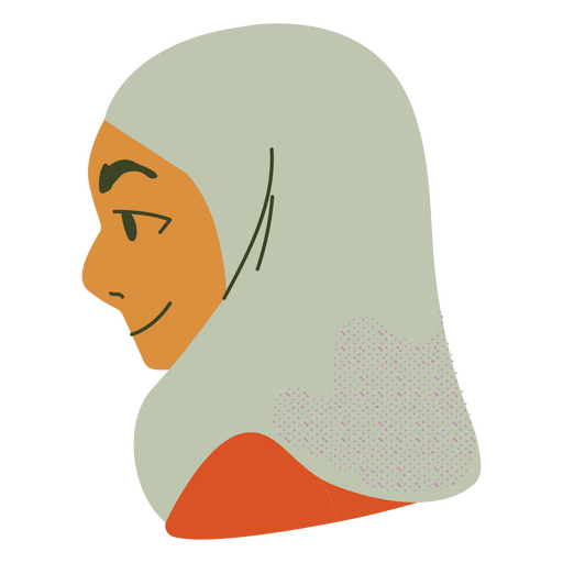 Muslim woman's profile PNG Design