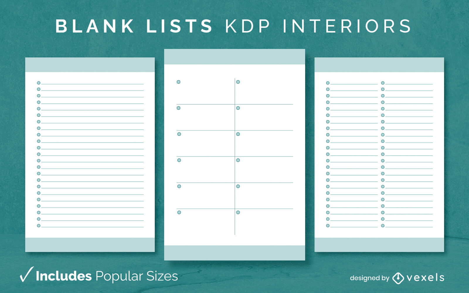 Blank lists KDP interior design template