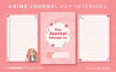 Anime Notebook KDP Keyword Research Graphic by Deleya Design
